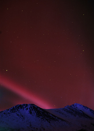 Red Vertical Aurora