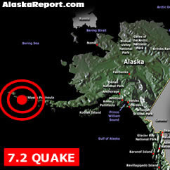 A magnitude 7.2 earthquake rattled Alaska's Aleutian Islands in the northern Pacific on Wednesday, according to a preliminary report by the U.S. Geological Survey.