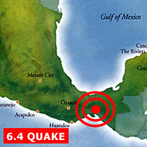 A large 6.4 magnitude earthquake hit southern Mexico on Tuesday and swayed several buildings.