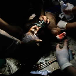 Rockets attacks on the fortified safe zone in Baghdad, Iraq, killed two U.S. soldiers and wounded 31 others Sunday.