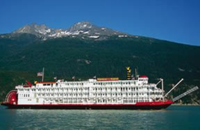 A cruise ship in Alaska, the Empress of the North, ran aground early this morning west of Juneau near Hanus Reef in Lynn Canal and is taking on water.