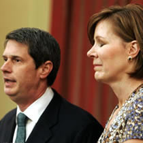 With his humiliated wife standing by his side pledging forgiveness, disgraced Senator David Vitter of Louisiana came out of hiding and now says he will not resign over his prostitution scandal.