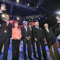 The first official Democratic presidential debate Monday had presidential candidates facing questions directly from voters via YouTube.