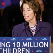 Nancy Pelosi says that President Bush is the only one against expanding the state-run Children's Health Insurance Program, even Republicans are against him.