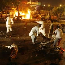 Benazir Bhutto called the terrorist attack on her convoy an attack on democracy and said it would not deter her political campaign or her fight for human rights.