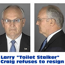 Disgraced Senator Larry Toilet Stalker Craig vowed Thursday to serve out the last 15 months of his term, despite a court ruling that left intact his guilty plea in a sex sting operation.