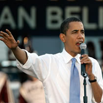 Democratic presidential candidate Barack Obama was asked on the campaign trail Saturday whether or not he had ever inhaled marijuana.
