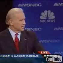 Democratic presidential candidate Joe Biden mocked Rudy Giuliani during Tuesday's MSNBC debate about his constant tactic to scare voters about 9/11.