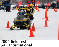 A two-stroke snowmachine pounding through the moguls produces 60 pounds of carbon per hour - about the same amount as a pickup truck driven for 50 miles.
