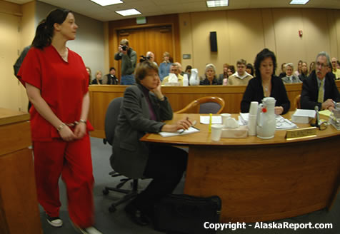 Mechele Linehan enters the courtroom