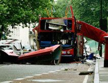 Three men have been arrested in connection with the July 7, 2005, bomb attacks on the London transport network, British police said in a statement.