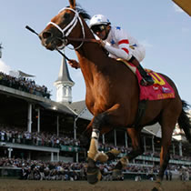 Big Brown, starting from the outside post, won the 134th running of the Kentucky Derby Saturday at Churchill Downs.