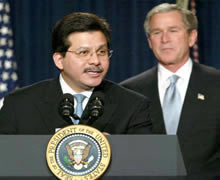 Attorney General Alberto Gonzales, repeatedly discredited for lying to Congress, vowed Friday to remain in his post through the end of President Bush's second term, in a sprint to the finish line.