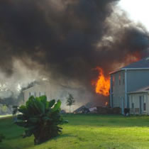 A small plane crashed into two homes in Sanford, Florida, near Orlando this morning killing 5 people.
