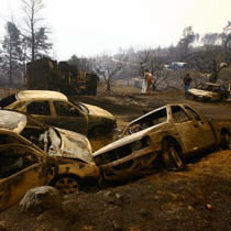 Dozens of wildfires continued to burn across parts of Greece on Monday as strong winds are fanning the flames.
