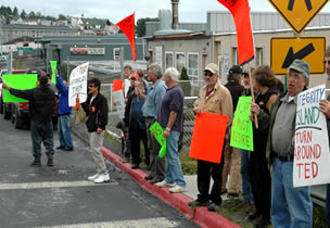 Fishermen protesting