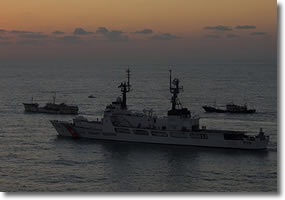 The Coast Guard has caught two Chinese fishing boats suspected of illegal driftnet fishing.