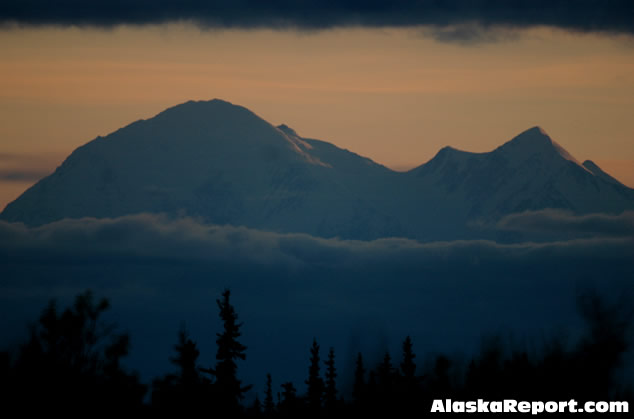 Denali (Mt. McKinley) as seen from the East in Denali National Park, Alaska - September 2nd, 2007