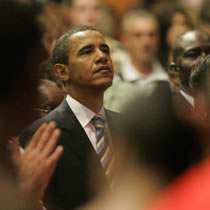 Democratic presidential candidate Barack Obama said that Republicans no longer have a firm grip on religion in political discourse.