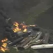 A CSX train loaded with oil and grain derailed in Painesville, Ohio.